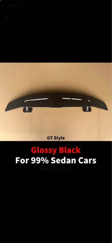 Honda wing spoiler black shiny - photo 4