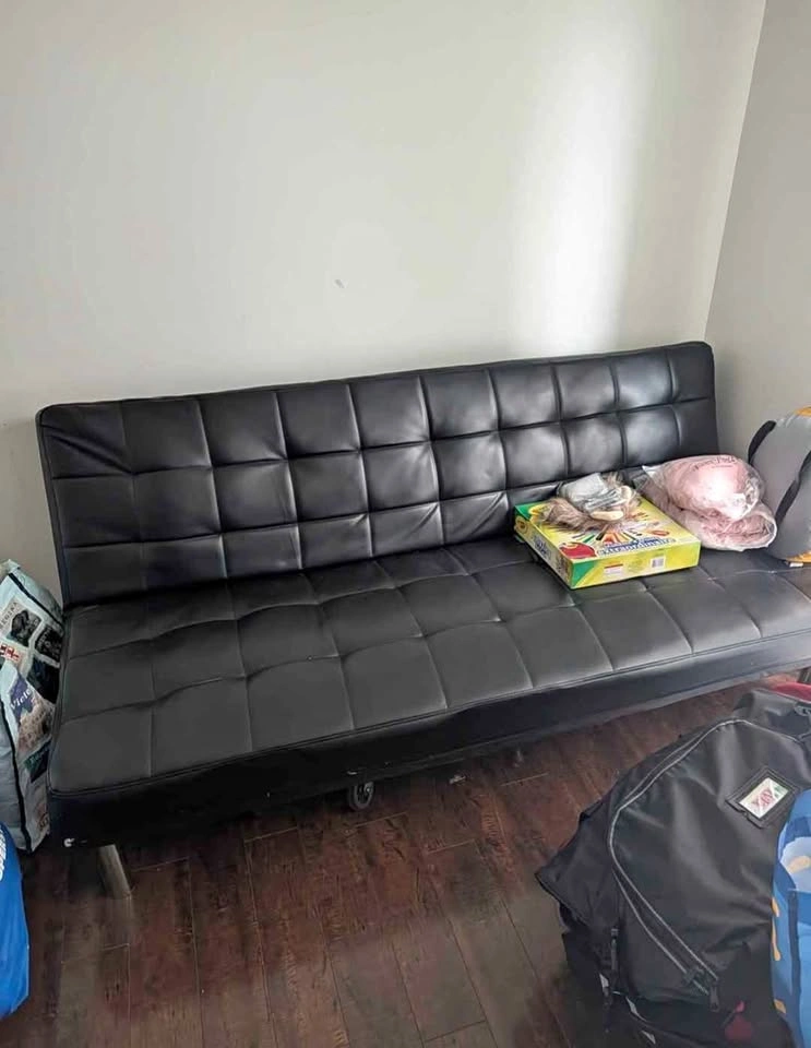 Faux Leather Futon/Folding Bed (Double Bed Size)