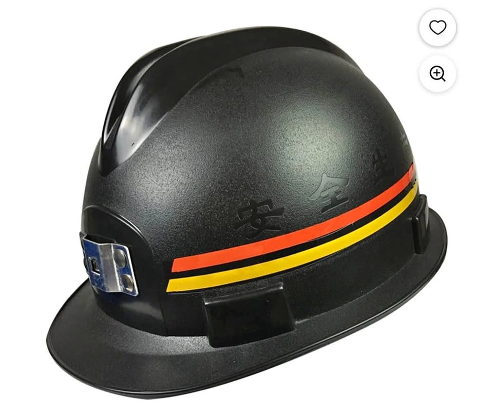 Black Hard Hat with Reflective Safety helmet