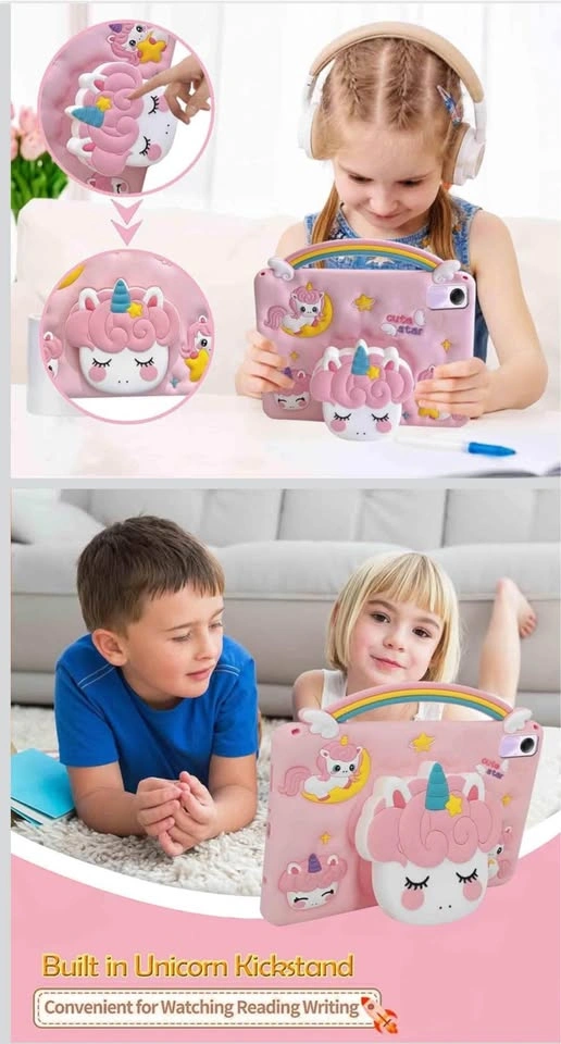 Pink Silicone Tablet Case with Floral Adjustable Strap - photo 4