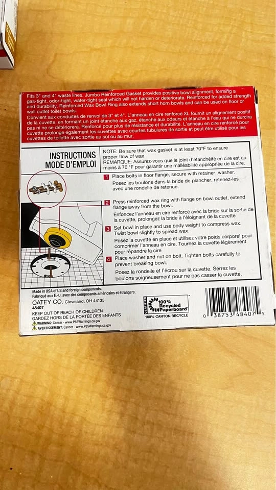 Oatey Johni-Ring Jumbo Wax Gaskets - photo 4