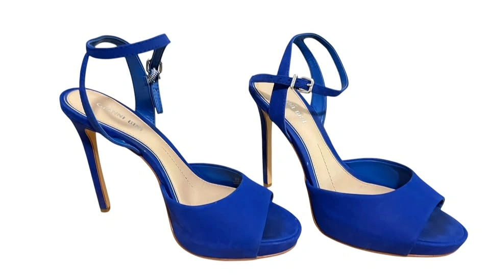 Gianni Bini Royal Blue Suede Platform Heels – Size 8M