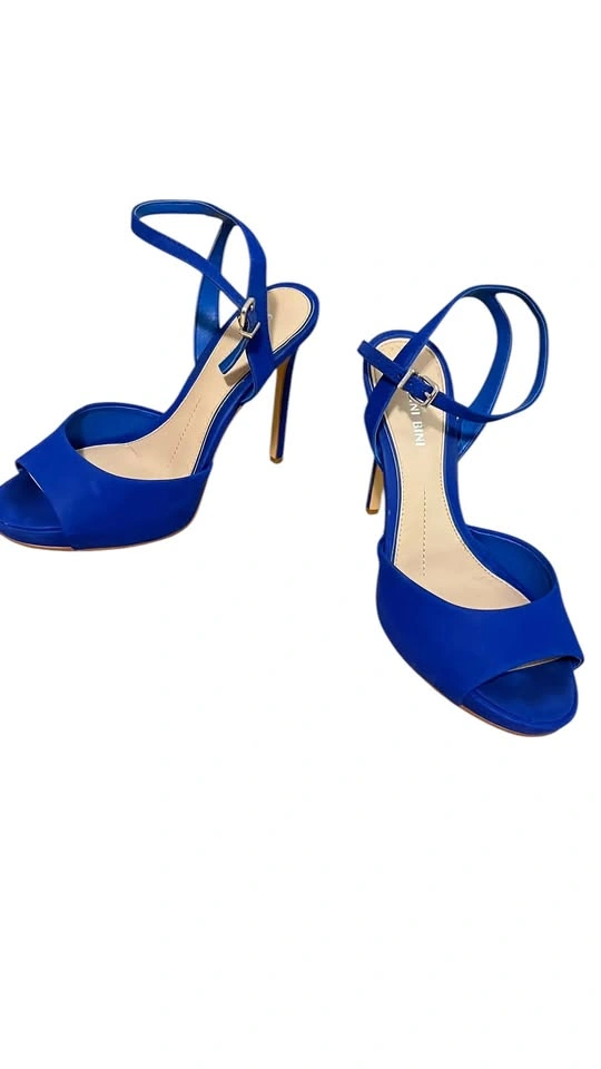 Gianni Bini Royal Blue Suede Platform Heels – Size 8M - photo 4