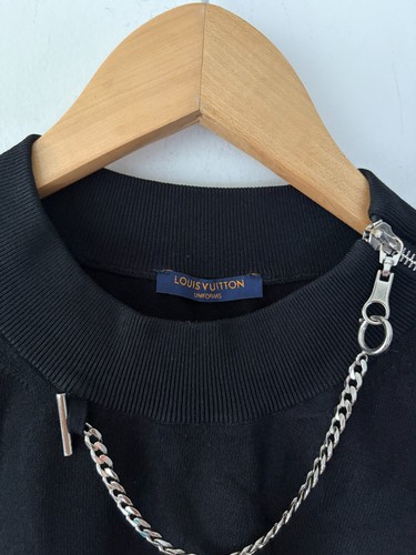 Louis Vuitton Uniforms Silver Tone Chain Link Zipper Sweater - photo 3