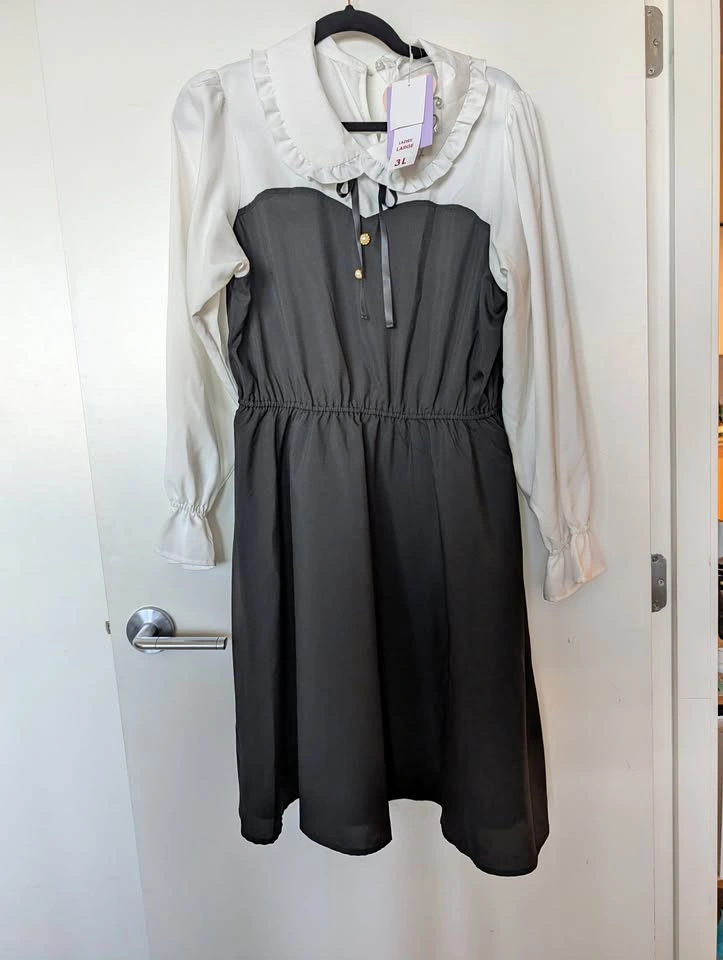 Jirai Kei Kuromi Embroidery Dress - Japanese 3L