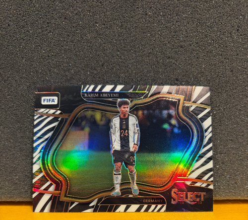 2022 Panini Select FIFA Karim Adeyemi Field Level Zebra Prizm /2