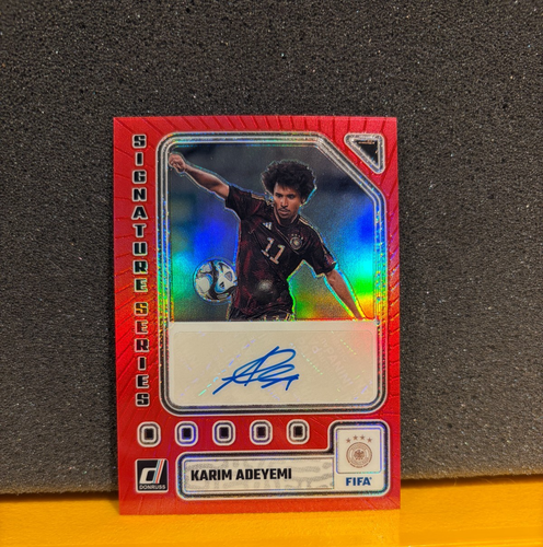 2023-24 Panini Donruss FIFA Signature Series Karim Adeyemi Red A