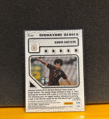 2023-24 Panini Donruss FIFA Signature Series Karim Adeyemi Red A - photo 2