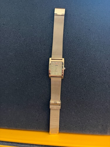 Seiko Solar Men's Gold-Tone Tank Dress Watch V115-0AC0 - photo 2