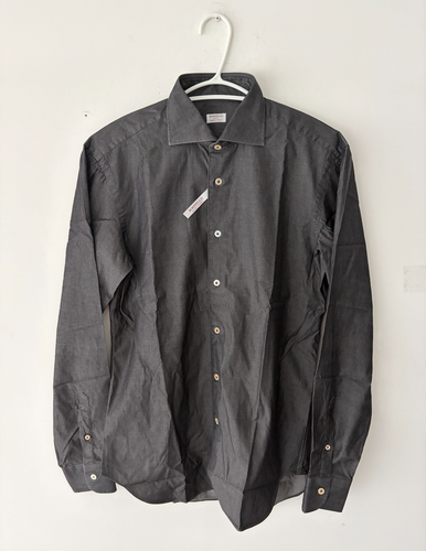 Borriello Napoli Mens 100% Cotton Button Up Dress Shirt Size 15.