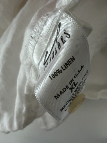 CP Shades White Linen Long Sleeve Women's Top Shirt Size XL - photo 4