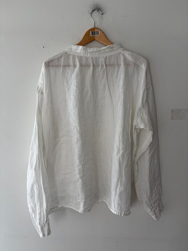 CP Shades White Linen Long Sleeve Women's Top Shirt Size XL - photo 5