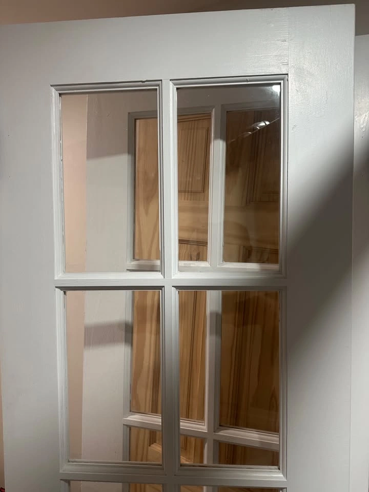 2 White 10-Lite Interior French Doors with Black Hardware - photo 3