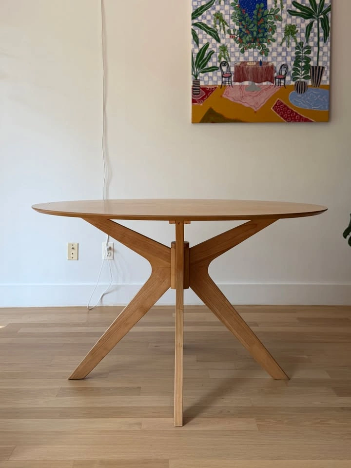 Round Wood Dining Table 47" - photo 2