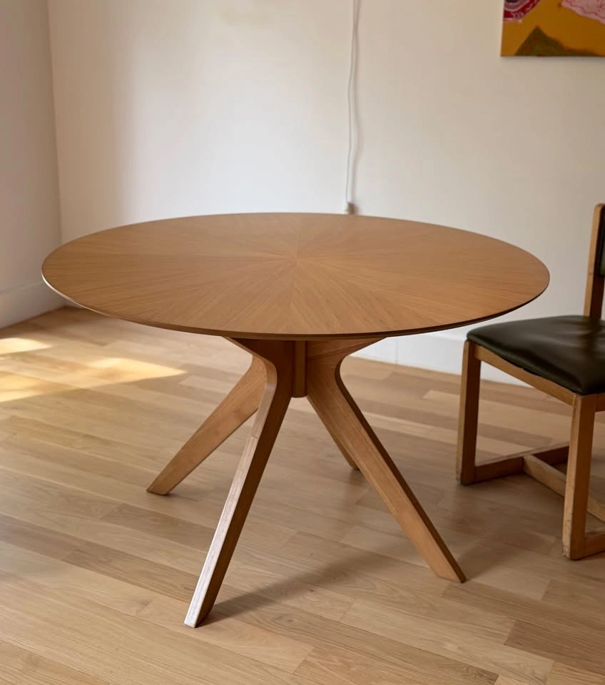 Round Wood Dining Table 47" - photo 5