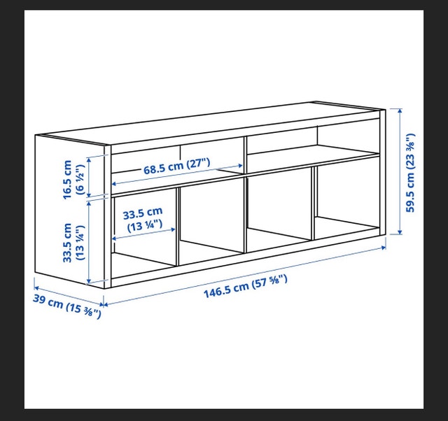 IKEA KALLAX TV Bench / TV Stand – White - photo 2