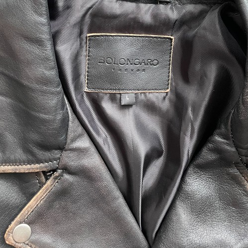 Bolongaro Trevor Antique Leather Biker Jacket Size L - photo 2