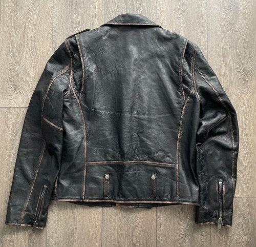 Bolongaro Trevor Antique Leather Biker Jacket Size L - photo 4