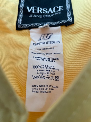 Vintage Versace Jeans Couture Yellow Cotton Vest Size S - photo 2