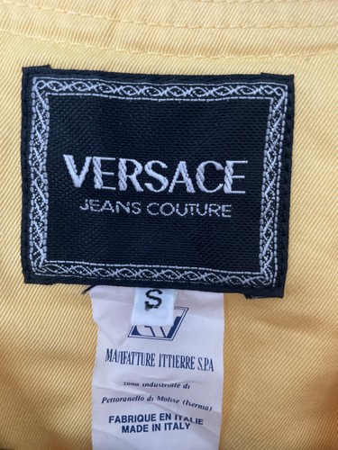 Vintage Versace Jeans Couture Yellow Cotton Vest Size S - photo 3
