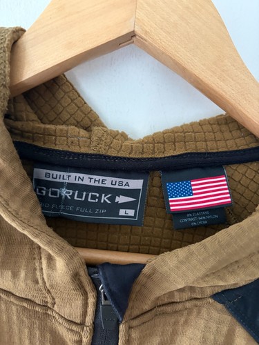 GORUCK Polartec Grid Fleece Full Zip Mens Hoodie Jacket Size L - photo 3