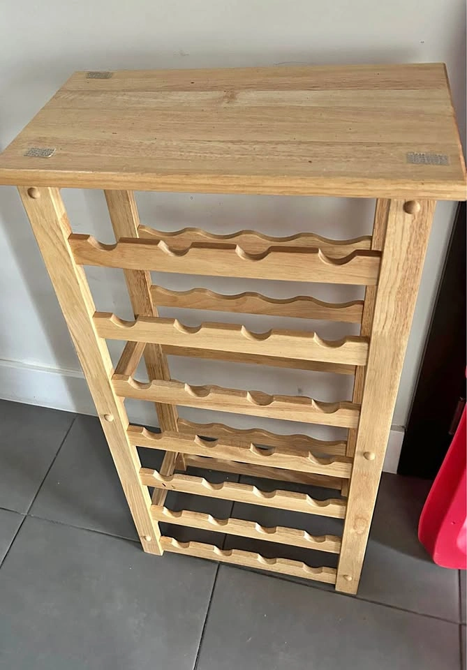 18x10x37“ Wooden Wine Rack with Tabletop