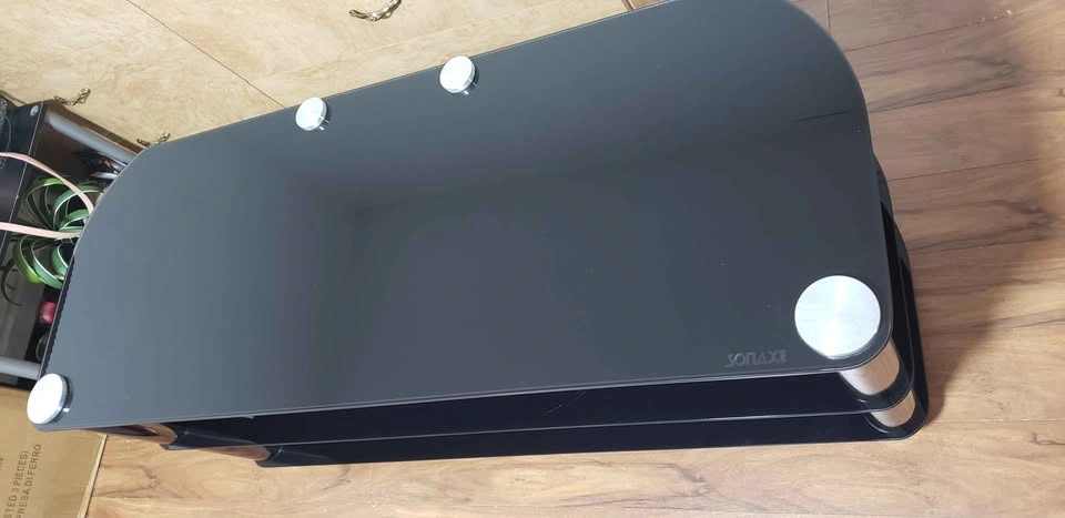 Modern Black Glass TV Stand - photo 5
