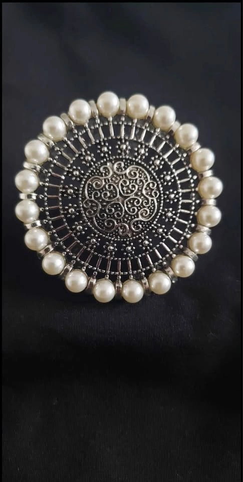 2 Pearl & Gold Adjustable Rings - photo 4