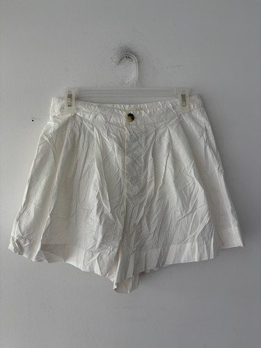 DOEN Jade Pleated High Rise Organic Cotton Shorts Size 6