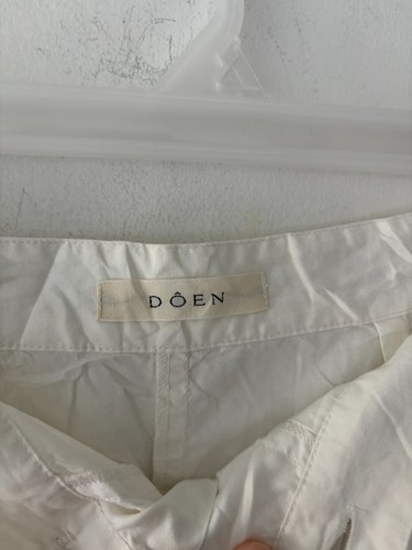 DOEN Jade Pleated High Rise Organic Cotton Shorts Size 6 - photo 5