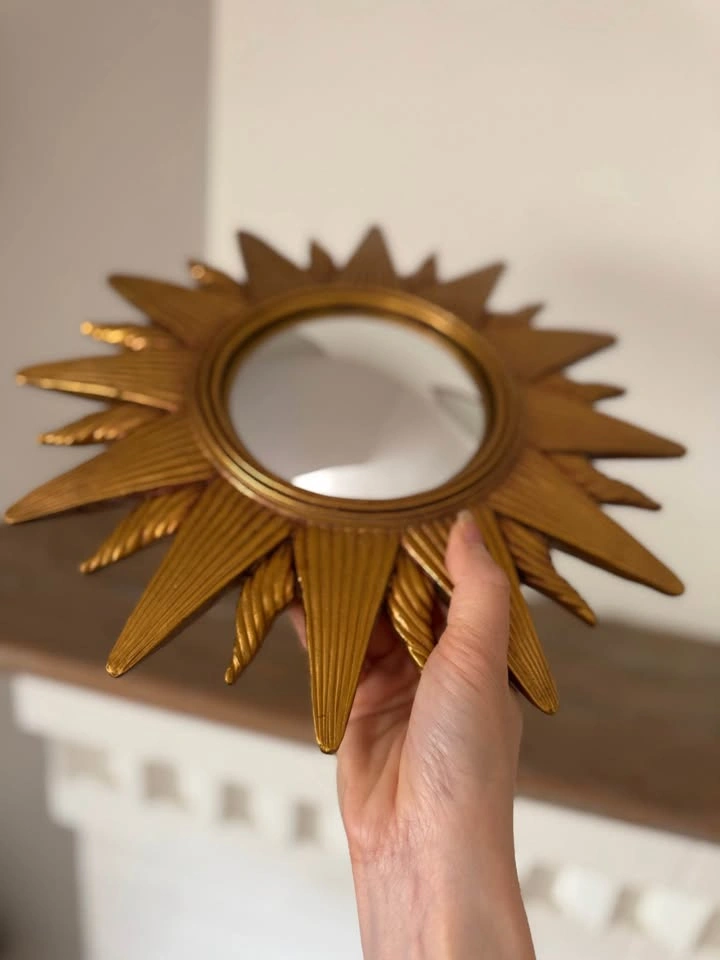 Vintage 1994 Gold Sunburst Convex Mirror - photo 5
