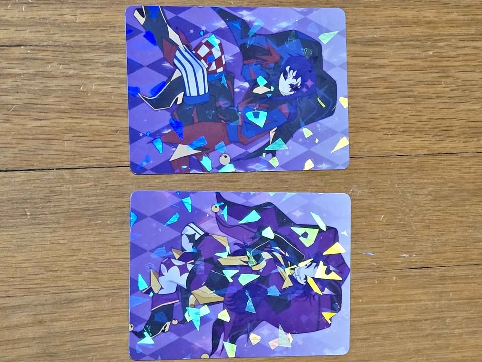 Holographic freak circus cards