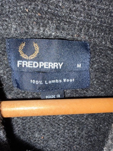 Fred Perry Mens 100% Lamb Wool Shawl Collar Cardigan Sweater Siz - photo 3