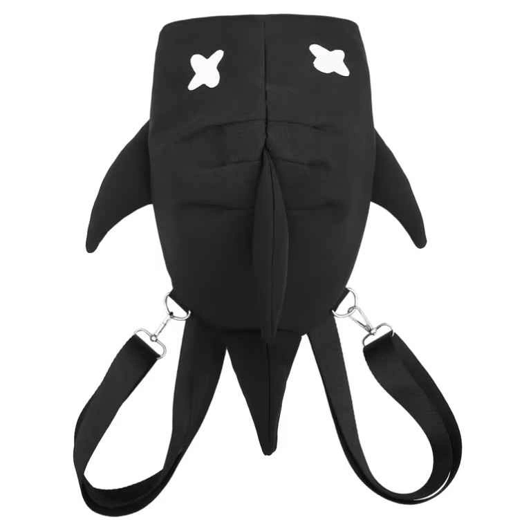 Cute Black and Grey Shark Backpack - photo 2