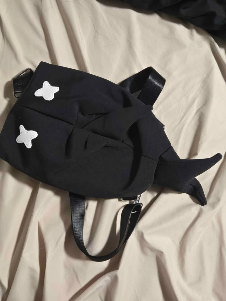 Cute Black and Grey Shark Backpack - photo 4