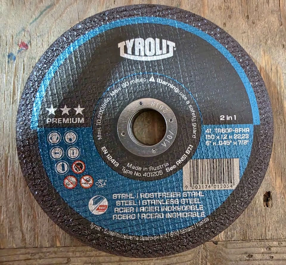 10x Tyrolit Premium 6" Cutting Wheels – Brand New