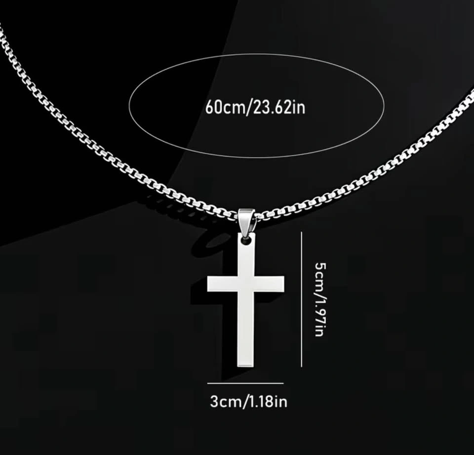 1pc Men's Stainless Steel Necklace, Classic Jewelry Gift - photo 3