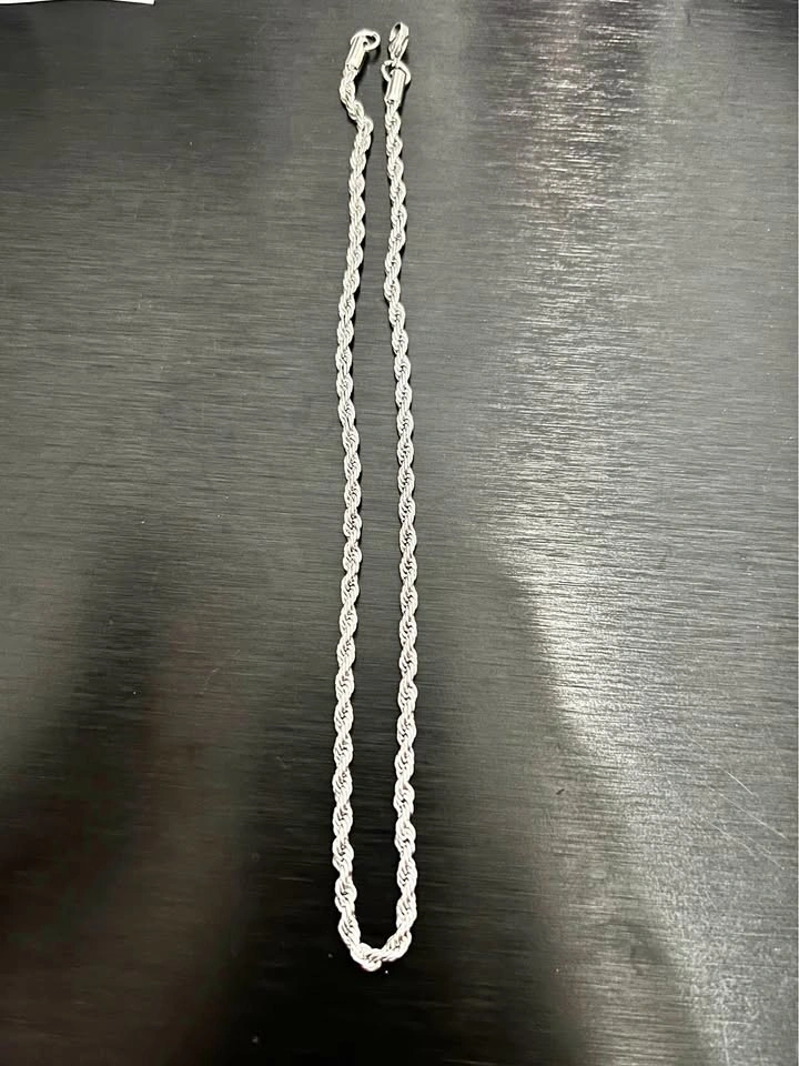 Stainless Steel 4mm Rope Chain Necklace
