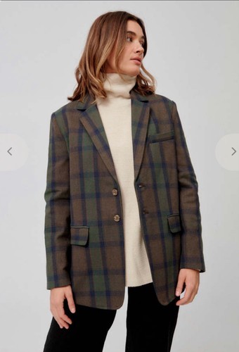 Caron Callahan Claudia Plaid Jacket Size XS
