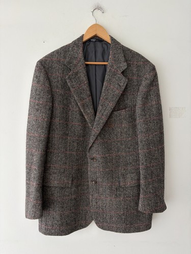 Vintage Polo Ralph Lauren Herringbone Wool Mens Blazer Jacket Si