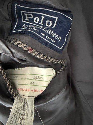 Vintage Polo Ralph Lauren Herringbone Wool Mens Blazer Jacket Si - photo 4