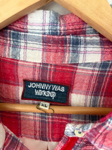 Johnny Was Workshop Plaid Embroidered Gauze Shirt Size XL - photo 3