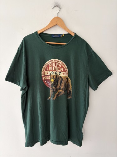 Polo Ralph Lauren Sportsman Bear Logo T-shirt Size XL