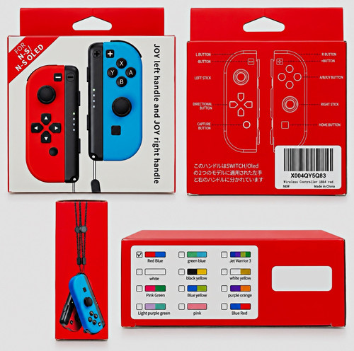 Wireless Controller Joy Con Left & Right Red Blue for Switch