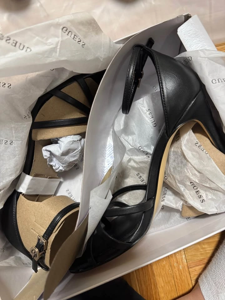 GUESS Black Strappy Heels – Size 6 - photo 2