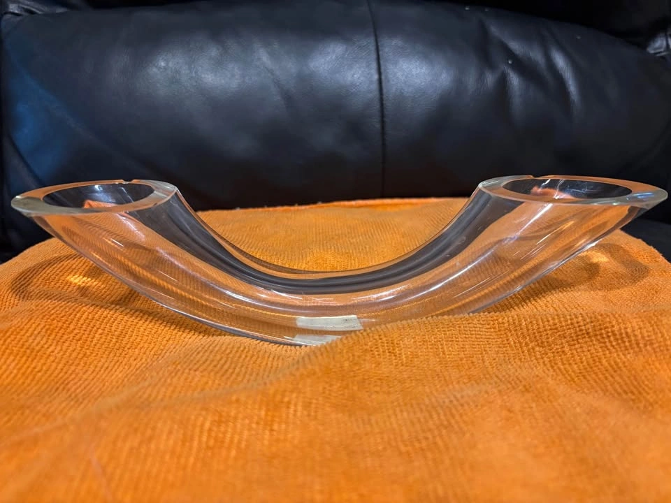 Vintage German Crystal Arch Vase / Dual Propagation Bud Vase