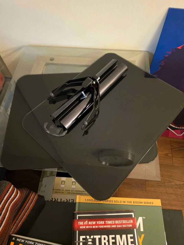 Black Glass Floating Wall Shelves - photo 2