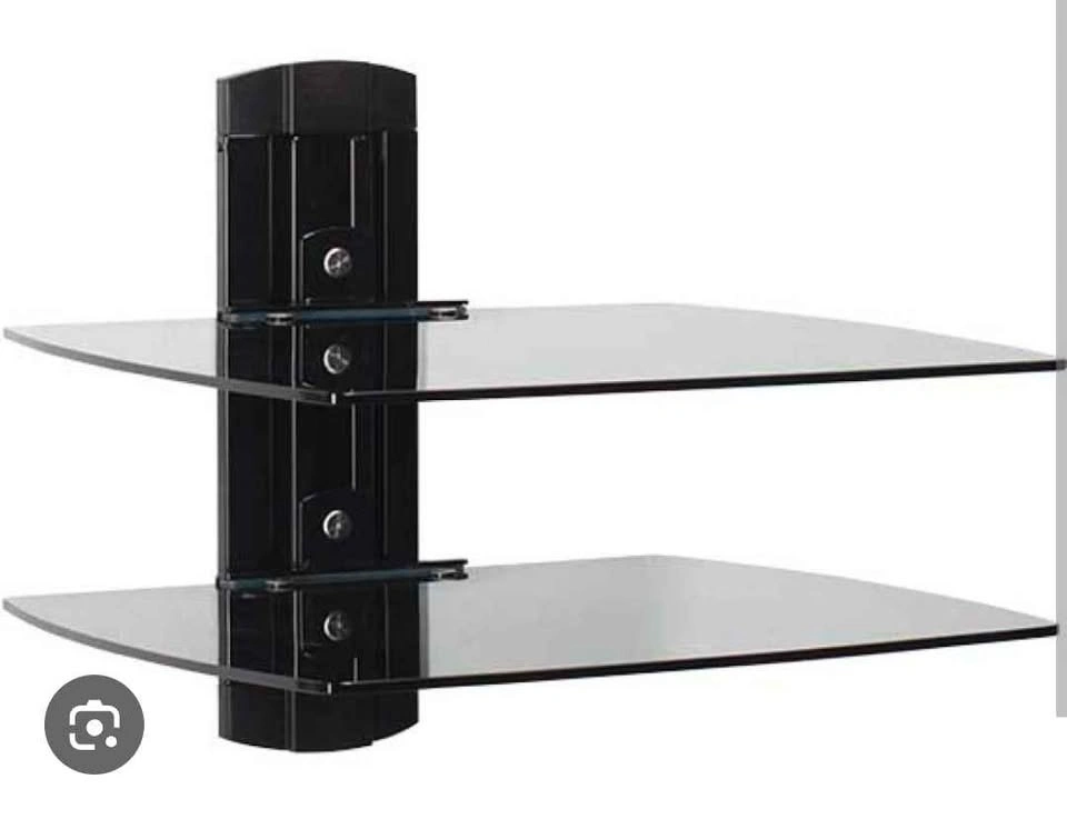 Black Glass Floating Wall Shelves - photo 3