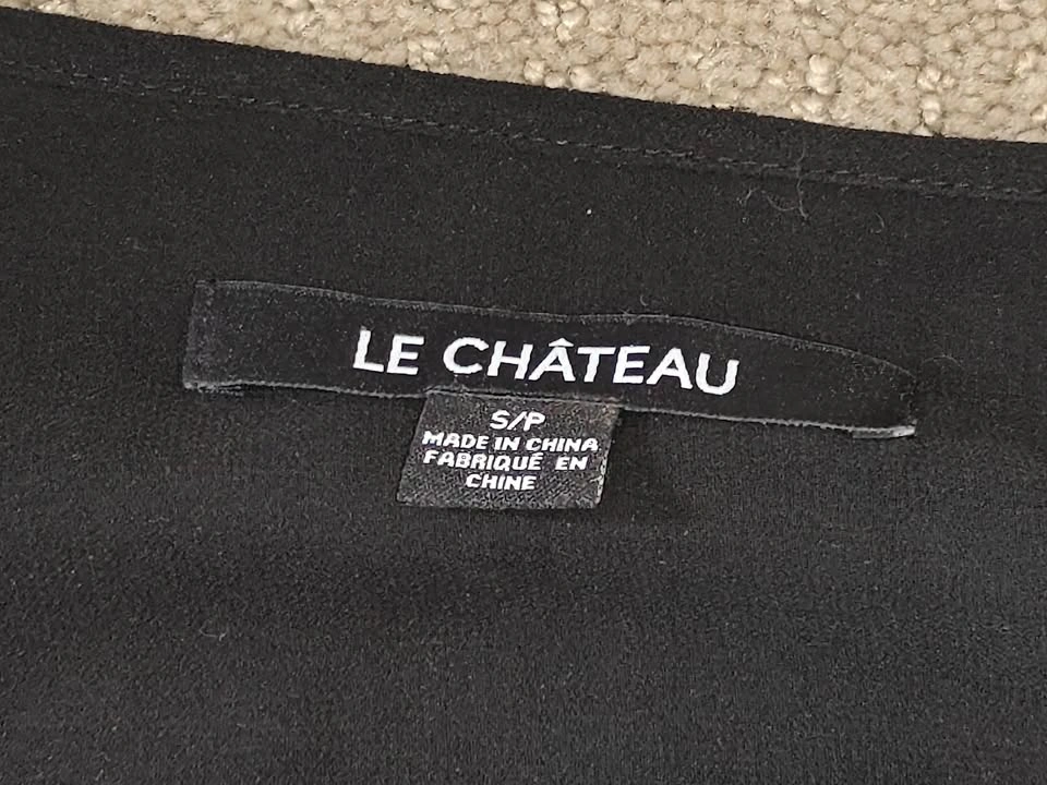 Le Chateau - Womens Sheer Black Top Shirt - Size Small - photo 5