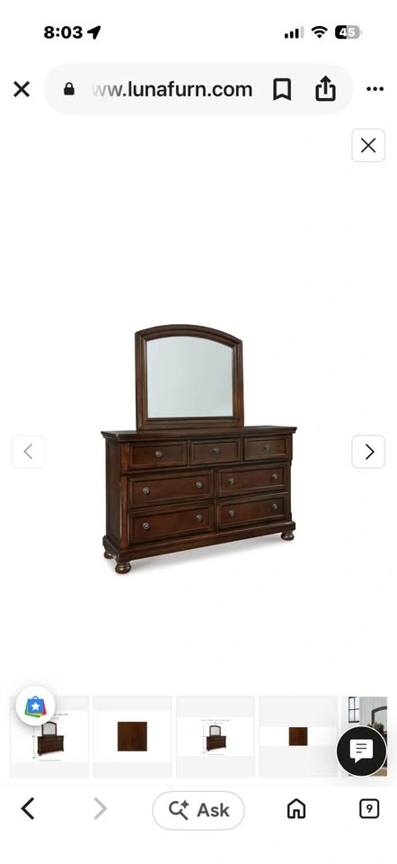 7 drawer dresser with mirror - photo 5